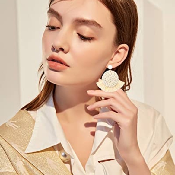 Jewelry - Bohemian Rattan Handmade Statement Earrings